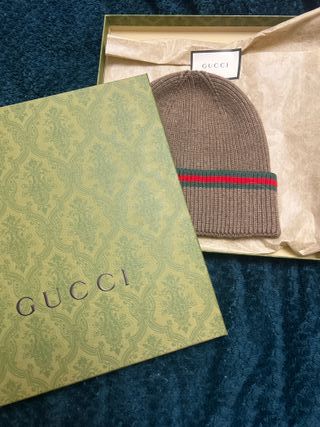 Gorro Gucci Lana Rayas Verde y Rojo