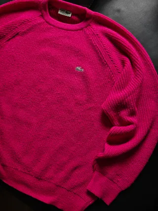 Jersey Lacoste Rosa Vintage Pesado
