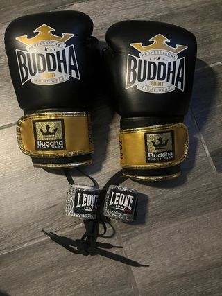 Guantes de Boxeo Buddha + vendas leone