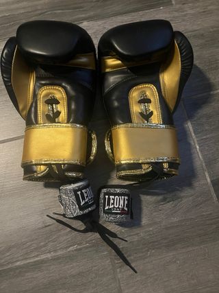 Guantes de Boxeo Buddha + vendas leone