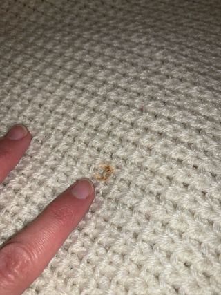 Manta tejida a mano color blanco