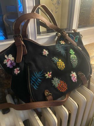 Bolso Desigual Negro Multicolor