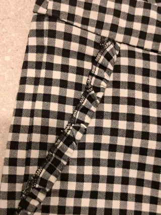 Pantalón cuadros blanco y negro