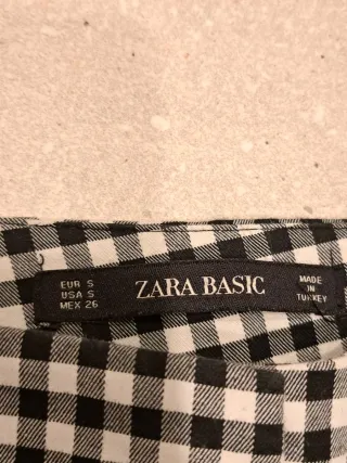 Pantalón cuadros blanco y negro