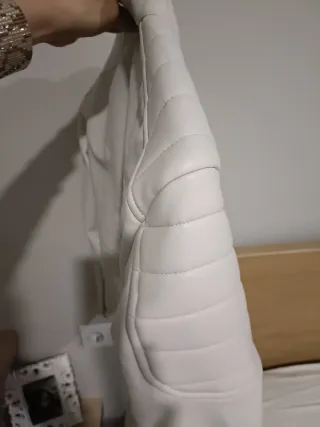 Chaqueta motera beige