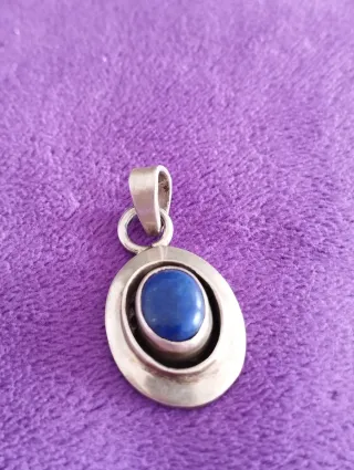 Colgante Plata Ley y lapislázuli artesanal