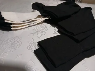 Calzettoni lunghi calcio neri e bianchi