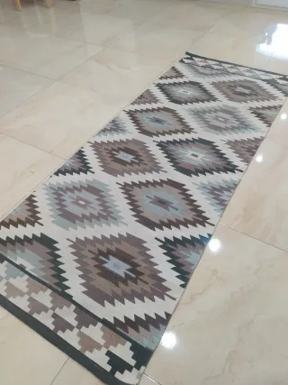 Alfombra 80x200 cm diseño geométrico