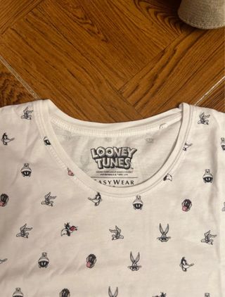 Camiseta Looney Tunes Blanca Estampada