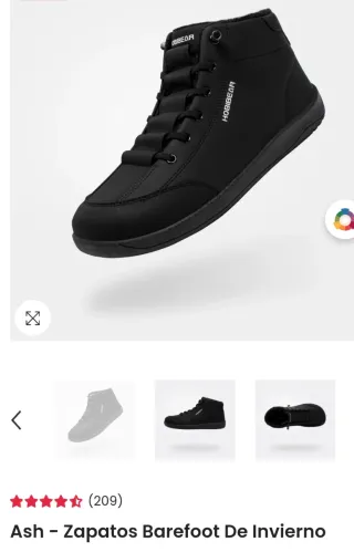 Zapatos Invierno Barefoot HOBIBEAR Negros