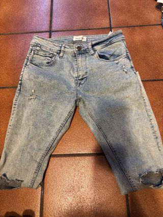 Jeans Hombre Bershka Morado Talla M