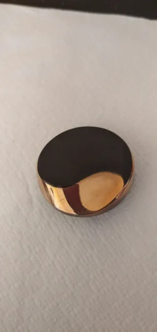 11 Botones cristal Negros y Dorados vintage.