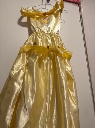 Vestido Bella y Bestia Talla 8-10 con Guantes