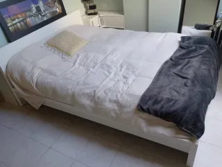 Cama Matrimonio + somier de tablas + colchon