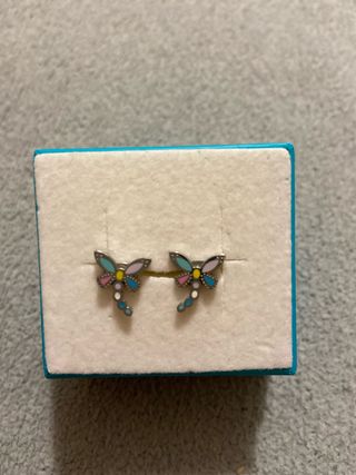 Pendientes Plata Libélulas Multicolor