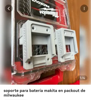Soportes Batería Makita para Milwaukee Packout
