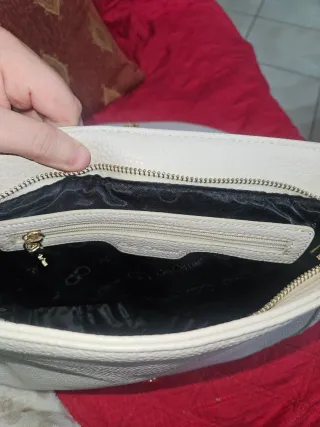 Borsa Gio Cellini avorio borchie dorate