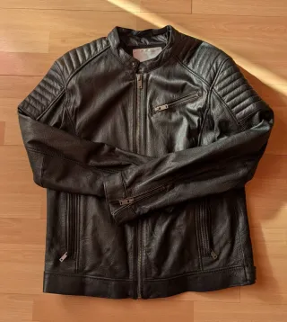 Chaqueta de cuero ESPRIT negro cuero