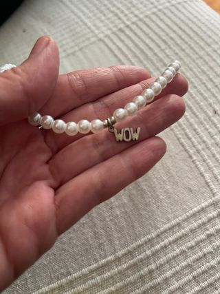 Pulsera perlas WOW plata
