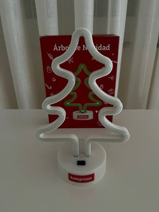 Lámpara Árbol Navidad Neón Verde Telepizza
