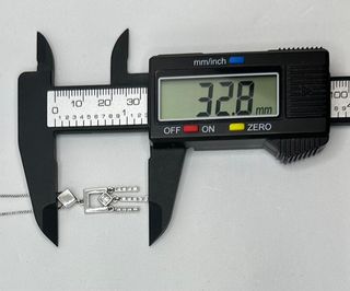 Cadena Bismark oro blanco de 18k, 5.09 g, 40 cm.