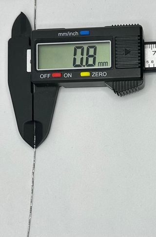 Cadena Bismark oro blanco de 18k, 5.09 g, 40 cm.