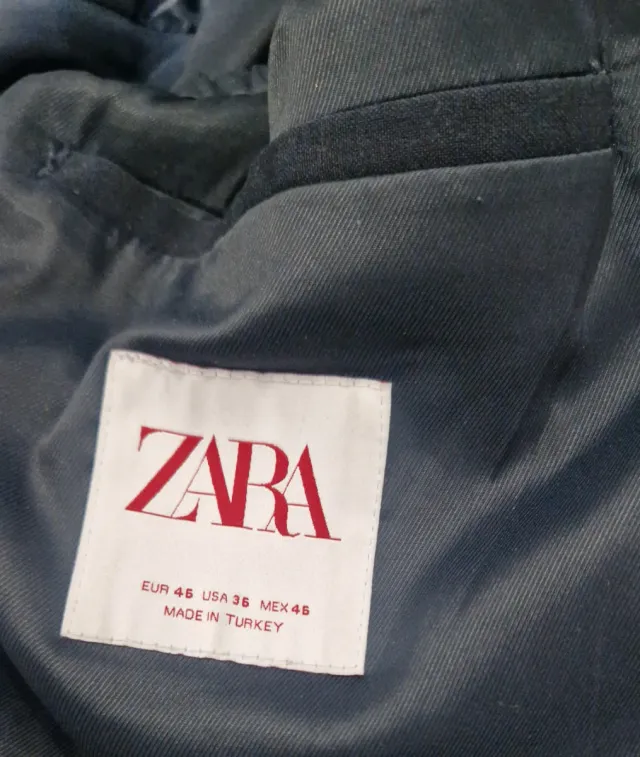 Blazer Zara Negro Hombre