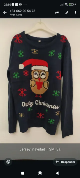 Jersey Navidad Owly Christmas Talla S