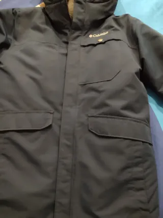 Abrigo niño Columbia azul talla L , 14-16