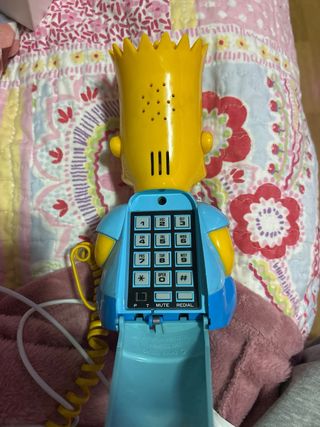 Teléfono fijo Bart Simpson vintage