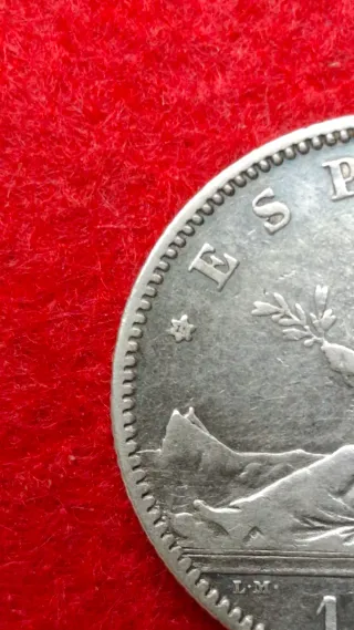 Una Peseta Gobierno provisional - Primera Repúblic