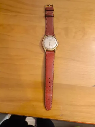 Reloj Cauny 17 Jewels Dorado Marrón