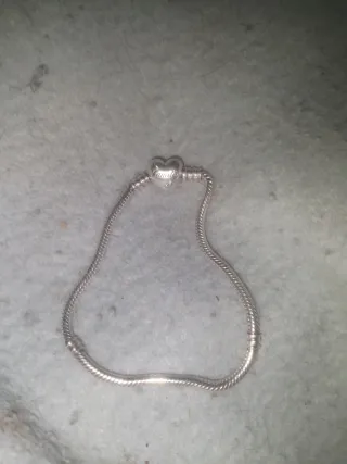 Pulsera plata corazón Family