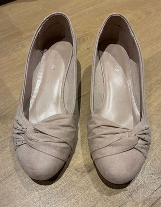 Zapatos terciopelo color rosa palo