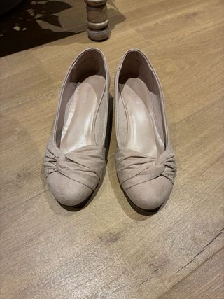 Zapatos terciopelo color rosa palo