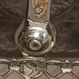 Vassoio Argentato Vintage con Manico