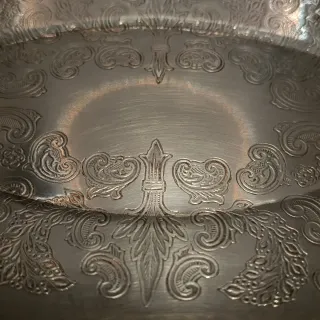 Vassoio Argentato Vintage con Manico