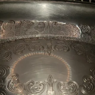 Vassoio Argentato Vintage con Manico