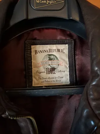 Cazadora Piel Banana Republic Marrón