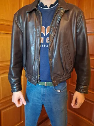 Cazadora Piel Banana Republic Marrón