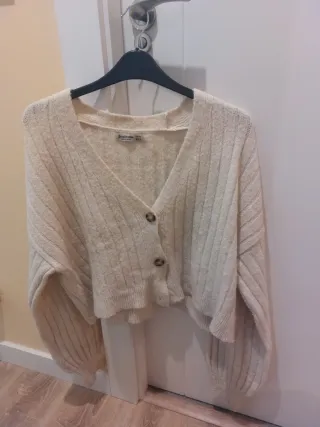 Chaqueta de punto beige talla M