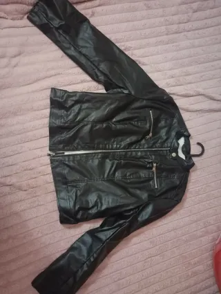 Chaqueta cuero sintético forro pelito XXL