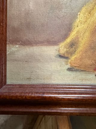 Antiguo óleo sobre lienzo de torero