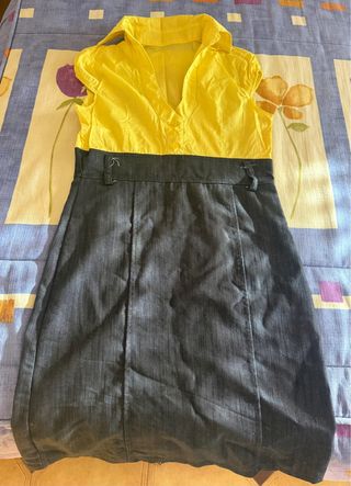 Vestido Negro y Amarillo