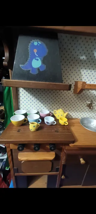 Cocina infantil madera estilo rústico