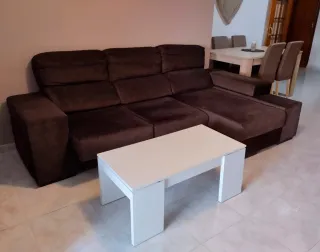 Mesa de centro elevable blanca