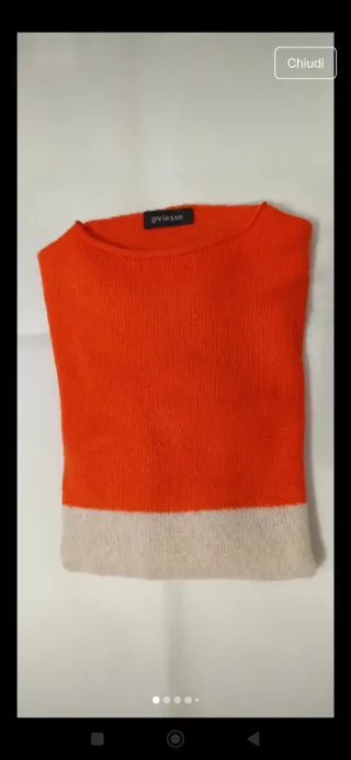 Maglioncino Oviesse Beige Arancio Taglia M , moair