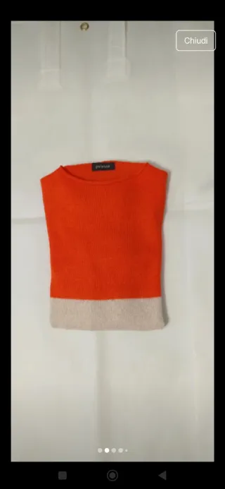 Maglioncino Oviesse Beige Arancio Taglia M , moair