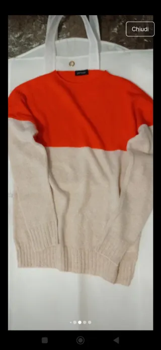 Maglioncino Oviesse Beige Arancio Taglia M , moair