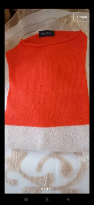 Maglioncino Oviesse Beige Arancio Taglia M , moair